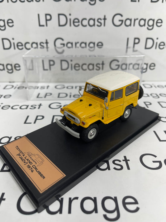 EDICOLA 1974 Toyota Land Cruiser FJ40V Yellow 1:43 Diecast Japan Collection