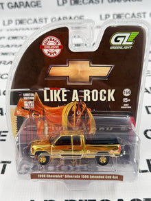 CHROME CHASE GREENLIGHT 1998 Chevrolet Silverado 1500 4x4 Black 1:64 Diecast OBT Exclusive