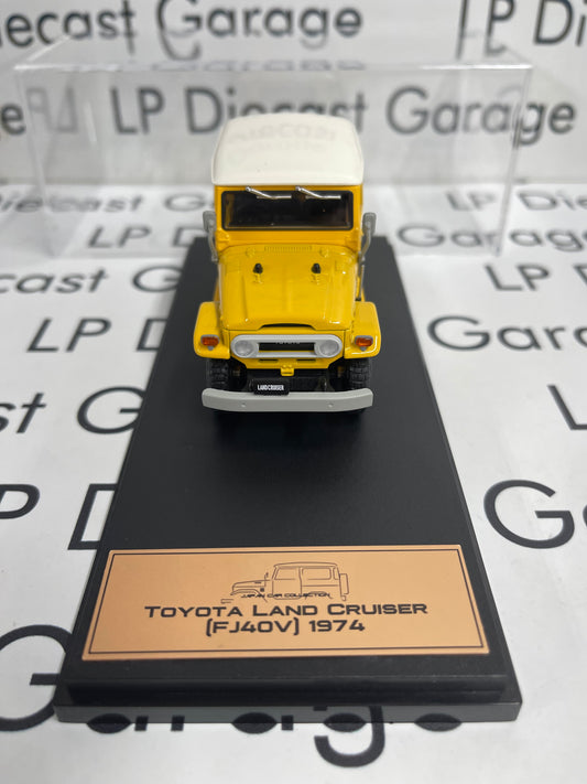 EDICOLA 1974 Toyota Land Cruiser FJ40V Yellow 1:43 Diecast Japan Collection
