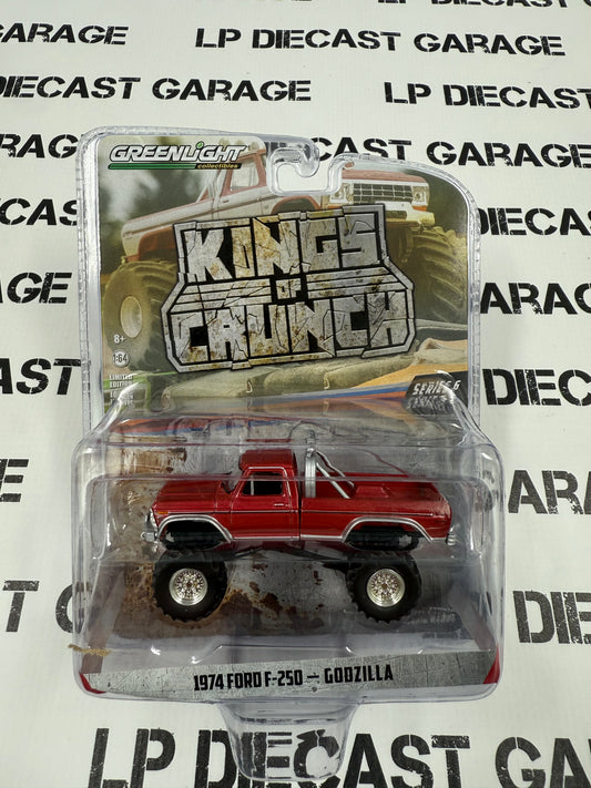 GREENLIGHT 1974 Ford F-250 Godzilla 1:64 Diecast King of Crunch