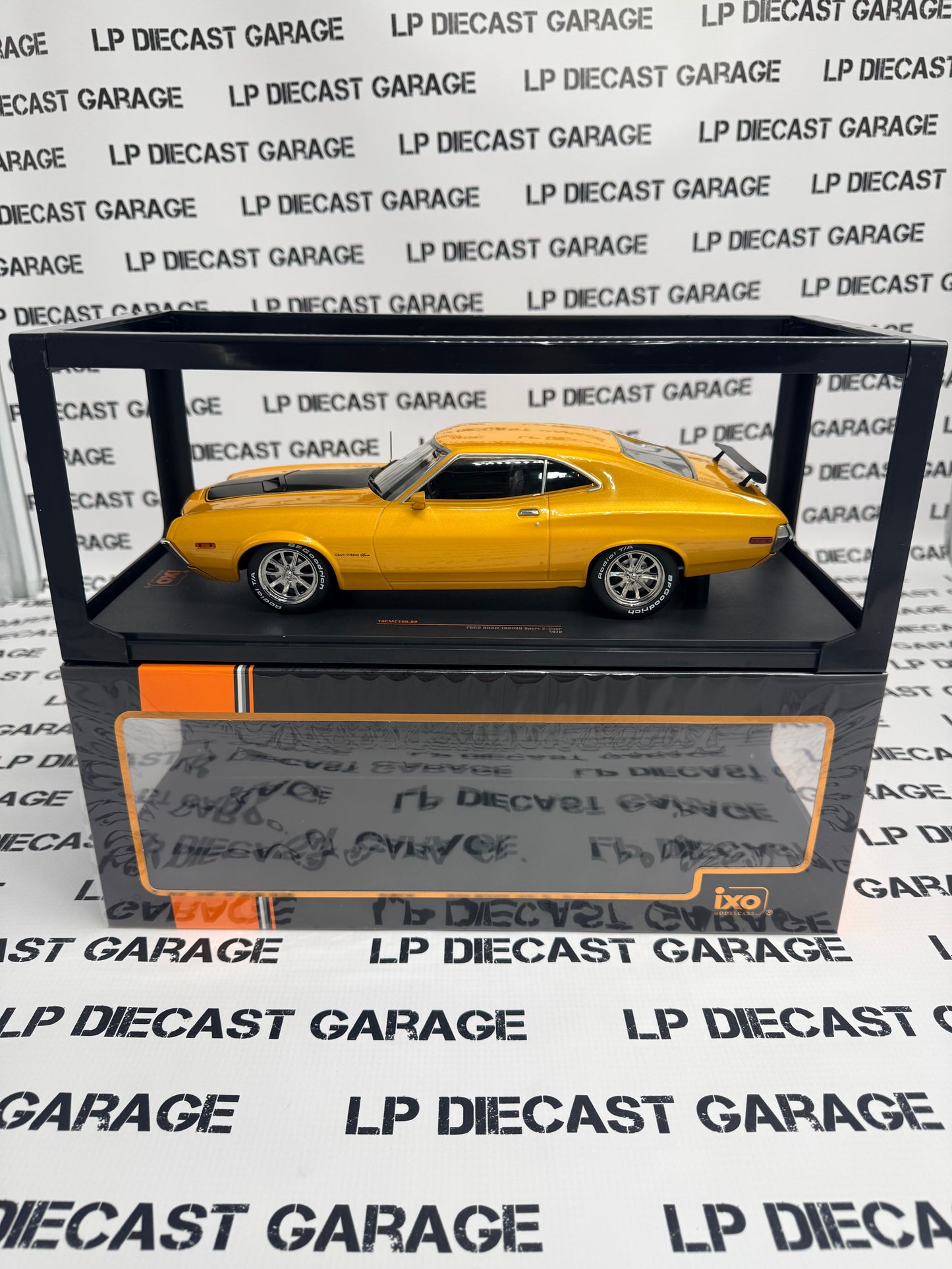 IXO Models 1972 Ford Gran Torino Sport Orange Metallic 1:18 Diecast Limited Edition