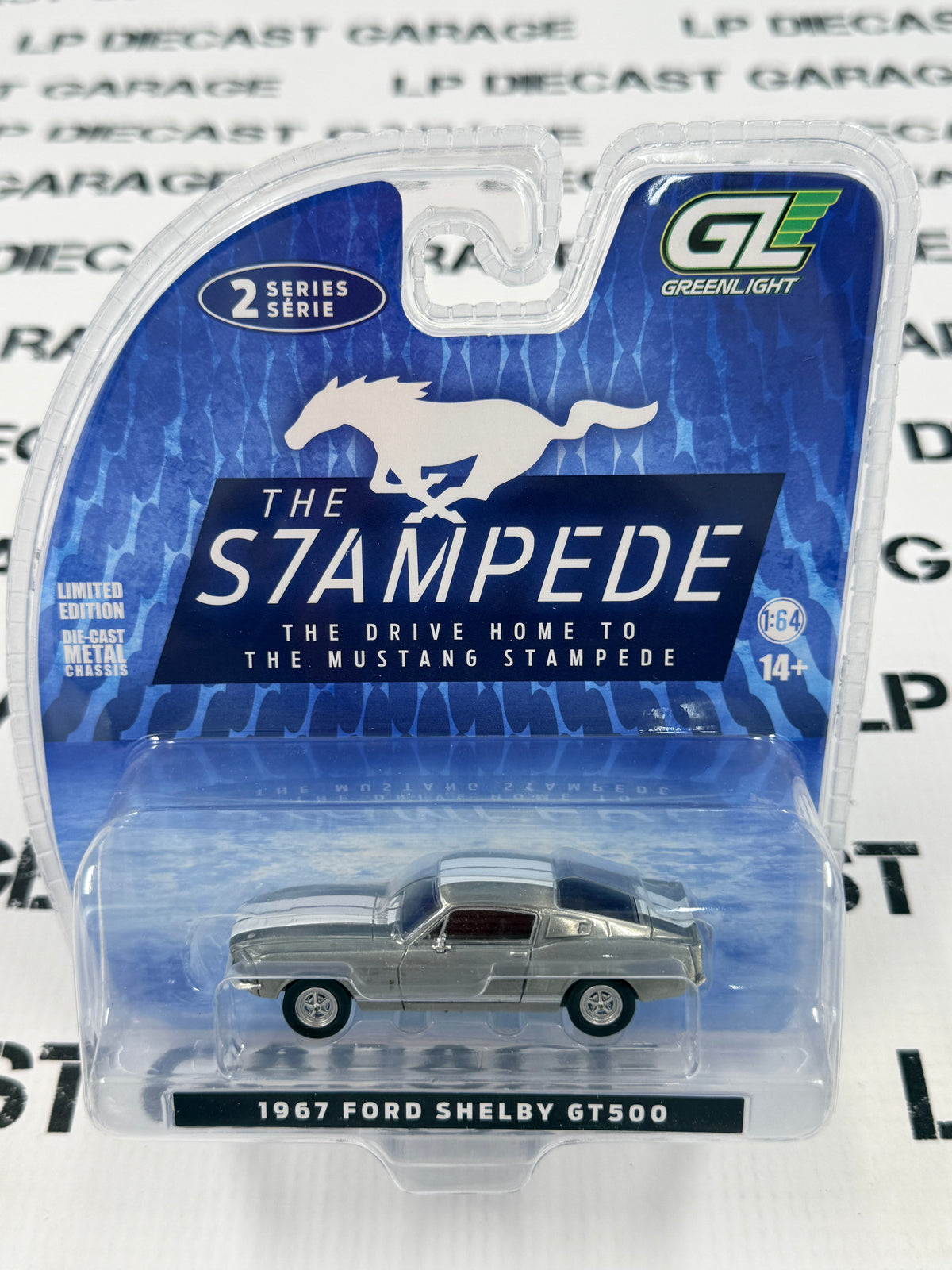 RAW CHASE GREENLIGHT 1967 Ford Mustang Shelby GT500 1:64 Diecast Stampede Series 2