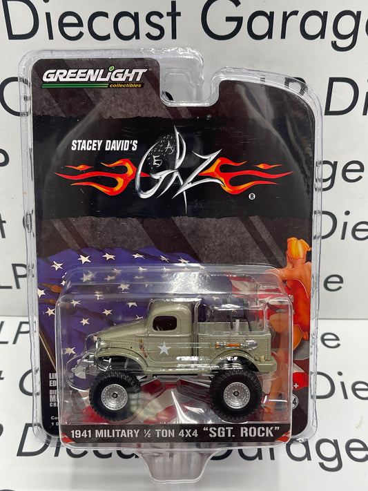 GREENLIGHT 1941 Military 1/2 Ton 4x4 SGT Rock Stacey David's 1:64 Diecast