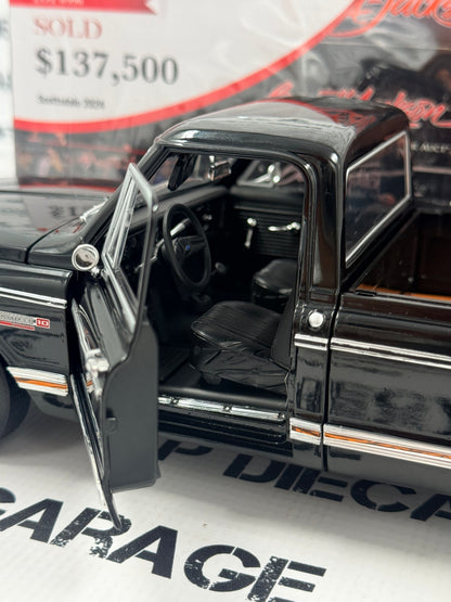 GREENLIGHT 1971 Chevrolet C-10 Truck Black 1:18 Diecast Barrett Jackson HWY61
