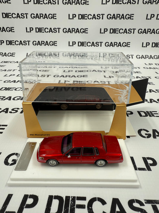 MK Miniatures 1992 Lincoln Town Car Luxury Red 1:64 Diecast AUCTION