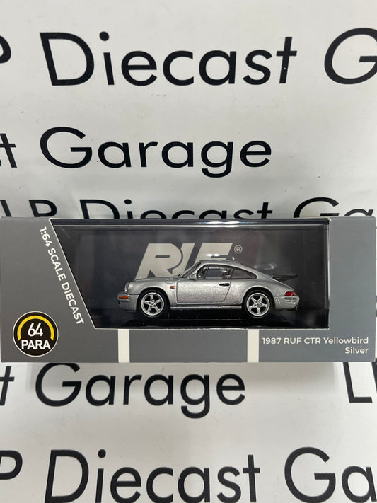 PARAGON MODELS 1987 Porsche RUF CTR Yellowbird Silver 1:64 Diecast