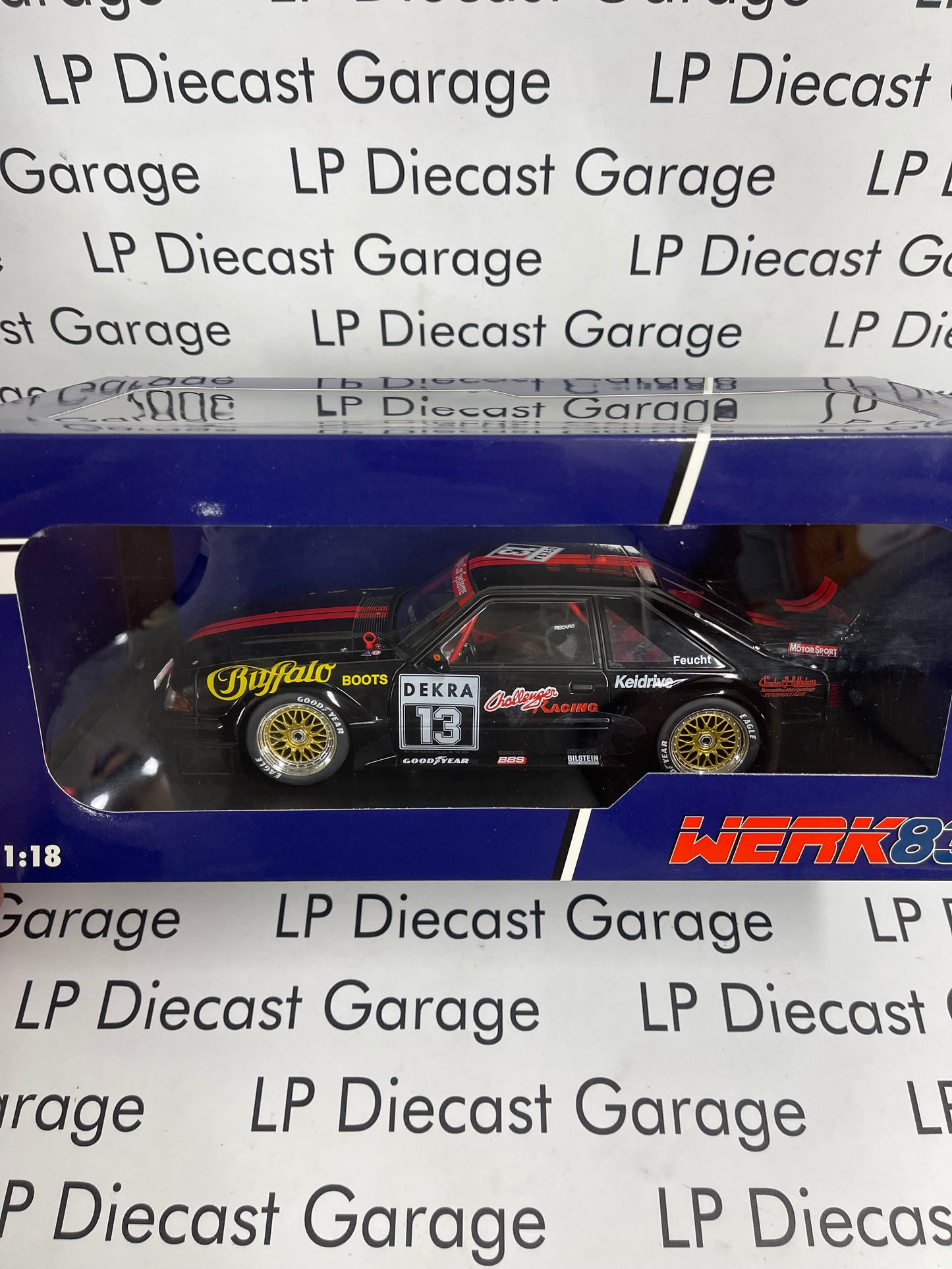 WERK 83 1992 Ford Mustang 5.0 DTM #13 J. Feucht Black 1:18 Diecast