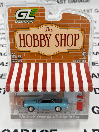 GREENLIGHT 1968 Chevrolet Camaro SS Blue w/ Pump 1:64 Diecast Hobby Shop