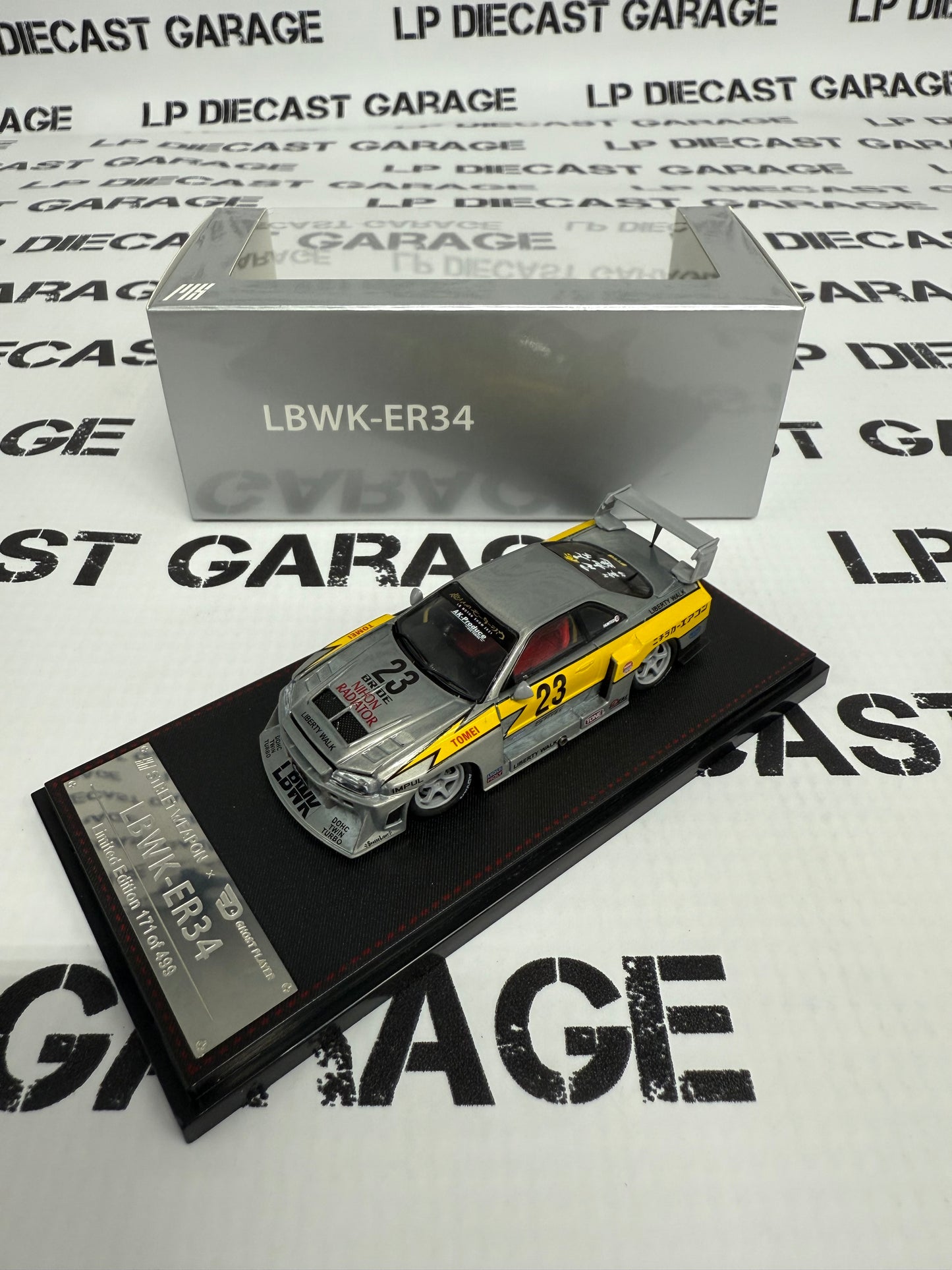 STREET WEAPON Nissan Skyline GT-R LBWK Raw Metal 1:64 Diecast Ghost Player