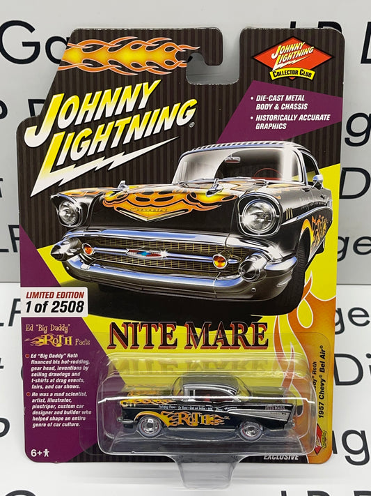 JOHNNY LIGHTNING 1957 Chevy Bel-Air "Nite Mare" Ed Roth Collector Club Car 1:64 Diecast