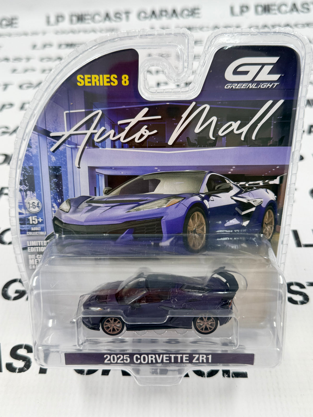 GREENLIGHT 2025 Chevrolet Corvette ZR1 Purple 1:64 Diecast Auto Mall