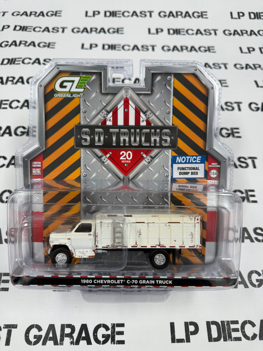 GREENLIGHT 1980 Chevrolet C-70 Grain Truck White Rusty 1:64 Diecast SD Trucks