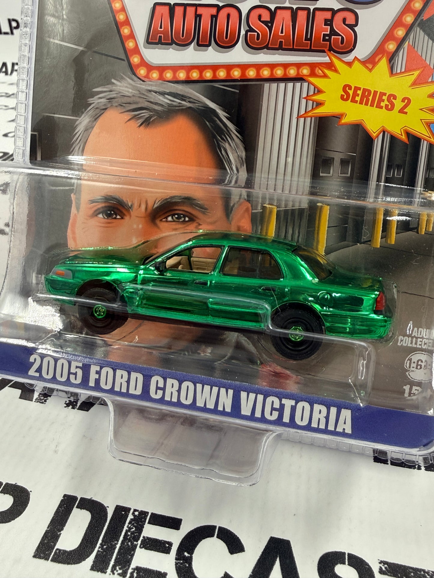 CHASE GREENLIGHT 2005 Ford Crown Victoria LP Exclusive 1:64 Diecast Ricks Auto Sales
