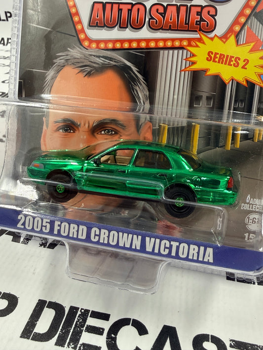 CHASE GREENLIGHT 2005 Ford Crown Victoria LP Exclusive 1:64 Diecast Ricks Auto Sales