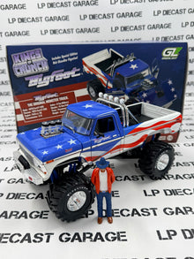 GREENLIGHT 1979 Ford F-250 Monster Truck USA Tribute 1:18 Diecast w/ Figure