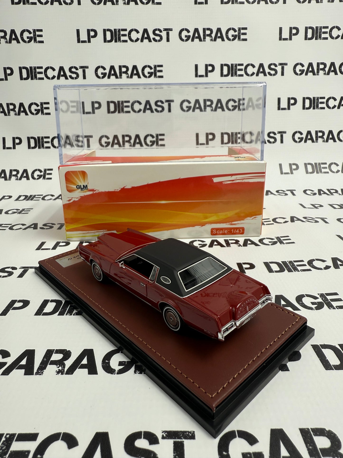 GLM 1972 Lincoln Continental Mark IV Red 1:43 Scale Resin Model Moondust Poly