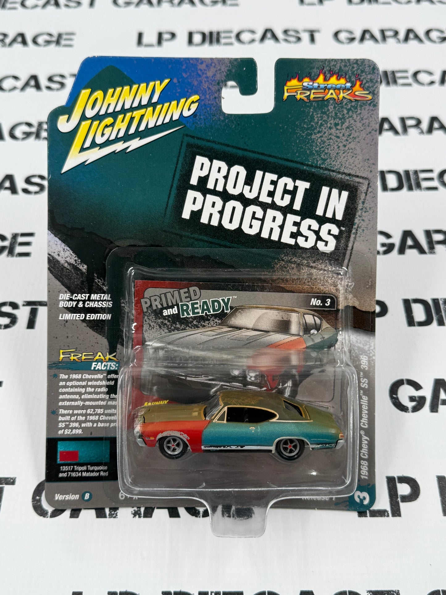 JOHNNY LIGHTNING 1968 Chevy Chevelle SS 396 Turquoise 1:64 Diecast Project in Progress