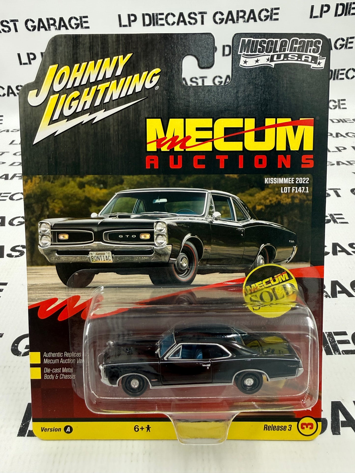 JOHNNY LIGHTNING 1966 Pontiac GTO Black 1:64 Diecast Mecum