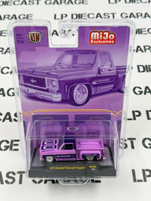 M2 1979 Chevrolet Silverado Pink Lowrider 1:64 Diecast MiJo