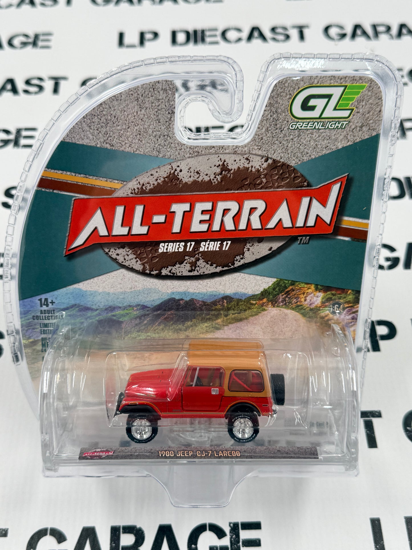 GREENLIGHT 1980 Jeep CJ7 Laredo Red 1:64 Diecast All Terrain