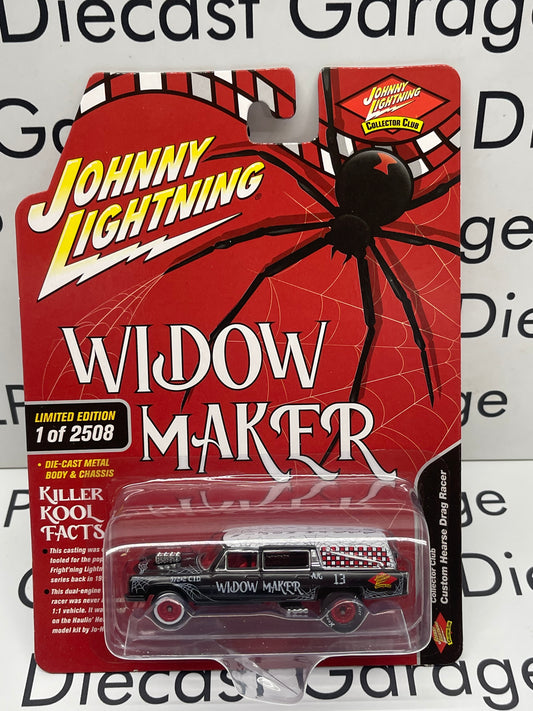 JOHNNY LIGHTNING Custom Hearse Drag Racer "Widow Maker" Collector Club Car 1:64 Diecast