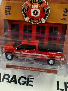 GREENLIGHT 2018 Ford F-350 Los Angeles Fire Dept LA 1:64 Diecast Fire Rescue