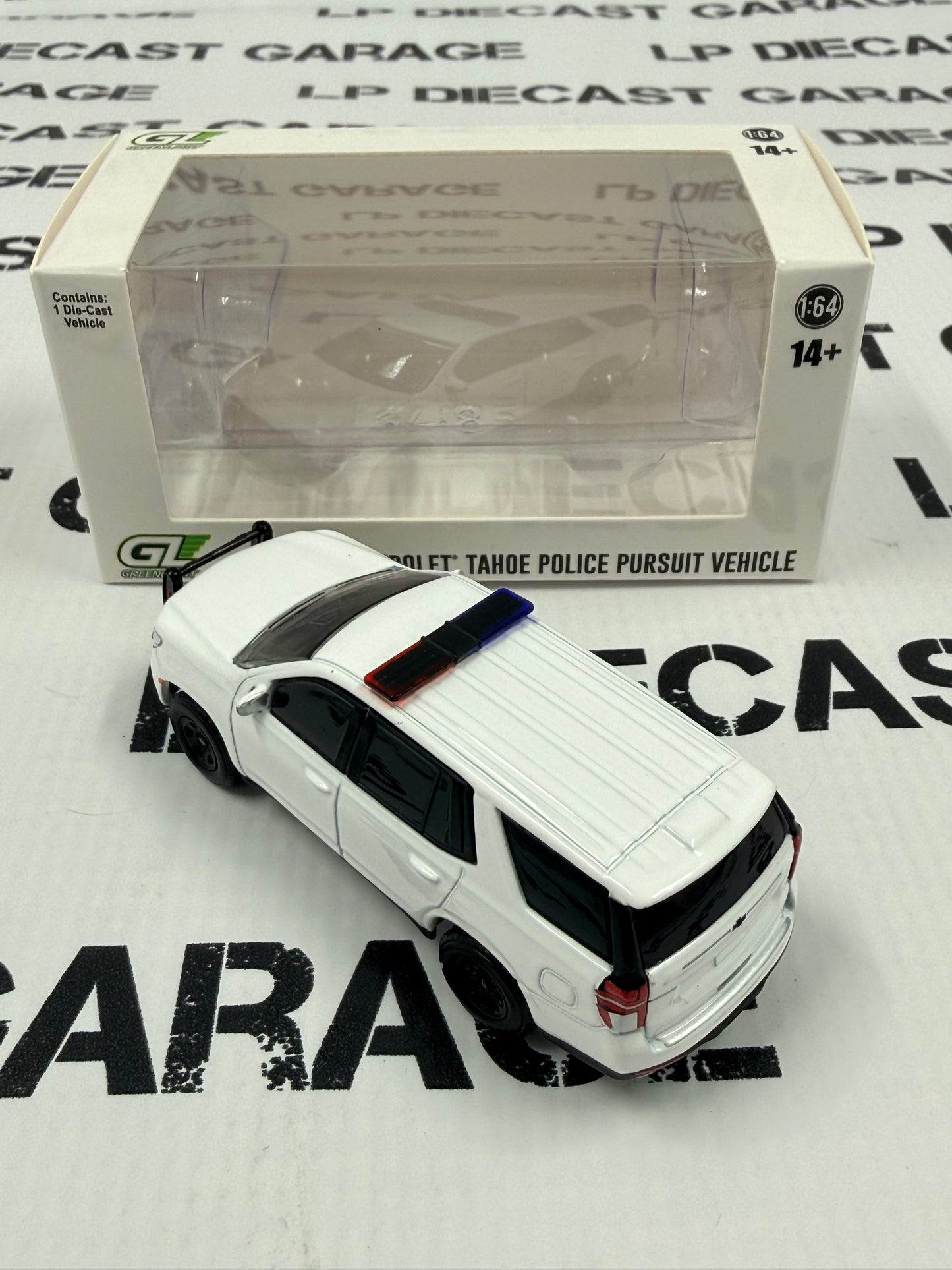 GREENLIGHT 2022 Chevrolet Tahoe Police PPV White w/Lightbar 1:64 Diecast Hobby Exclusive