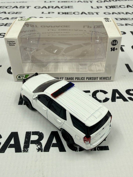 GREENLIGHT 2022 Chevrolet Tahoe Police PPV White w/Lightbar 1:64 Diecast Hobby Exclusive