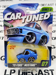 CARTUNED '70 Ford Mustang Blue 1:64 Diecast Series 10