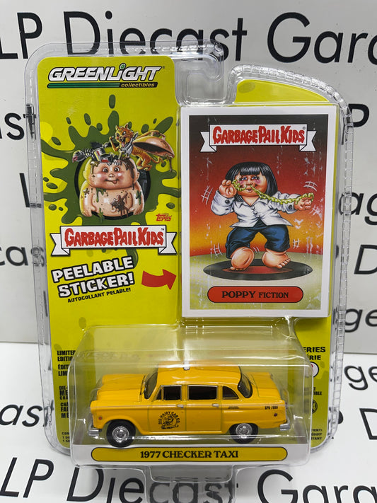 GREENLIGHT 1977 Checker Taxi Poppy Fiction 1:64 Diecast Garbage Pail Kids