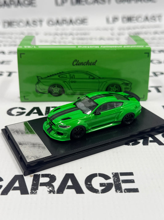 LIBERTY64 Ford Mustang Clinched Green w/ Black Stripes 1:64 Diecast Ghost Player