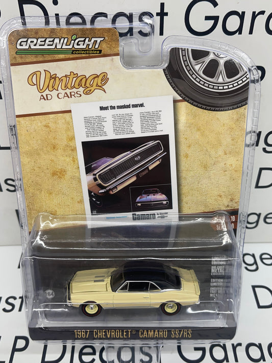 GREENLIGHT 1967 Chevrolet Camaro SS/RS Tan 1:64 Diecast Vintage Ad Cars