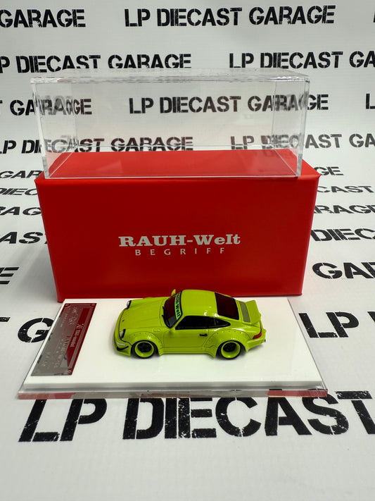 XKE-Models Porsche 964 RWB BeGriff Lime Green 1:64 Resin Model Rauh-Welt