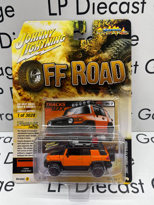JOHNNY LIGHTNING 2007 Toyota FJ Cruiser Custom Orange/Black Off Road Street Freaks 1:64 Diecast