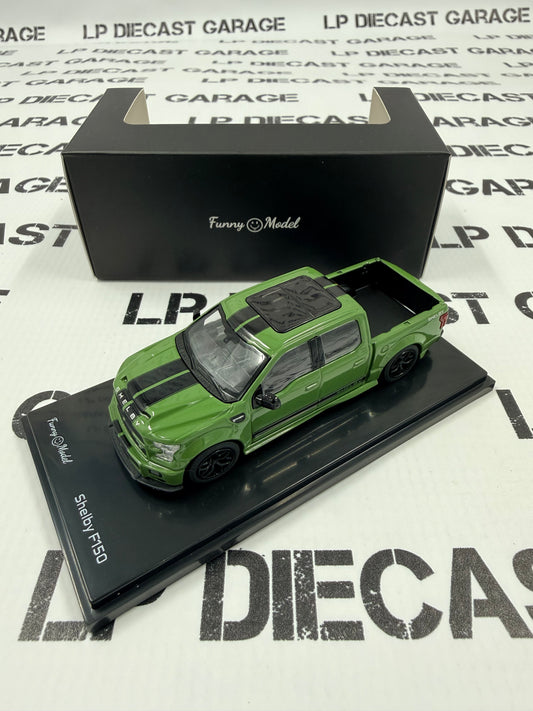 FUNNY MODELS Ford F-150 Shelby Super Snake Green w/ Black Stripe 1:64 Diecast