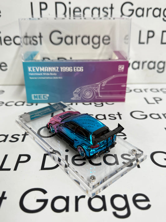 DCM 1996 Honda Civic EG6 Kevvmanz Blue/ Pink Chrome 1:64 Diecast HEC 2025