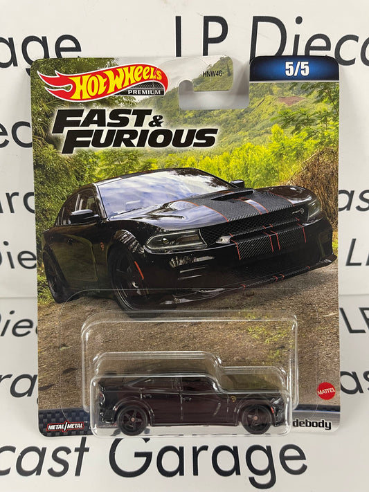 HOT WHEELS 2022 Dodge Charger SRT Hellcat Black Widebody Fast & Furious 1:64 Diecast