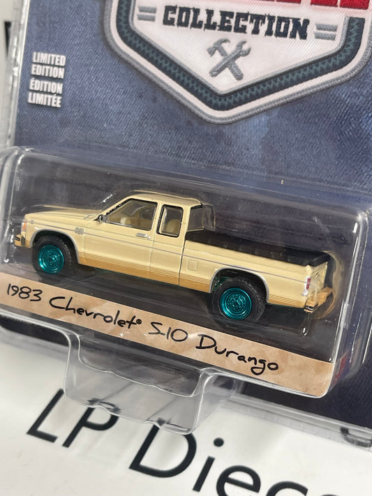 CHASE GREENLIGHT 1983 Chevrolet S-10 Durango Tan 1:64 Diecast Blue Collar