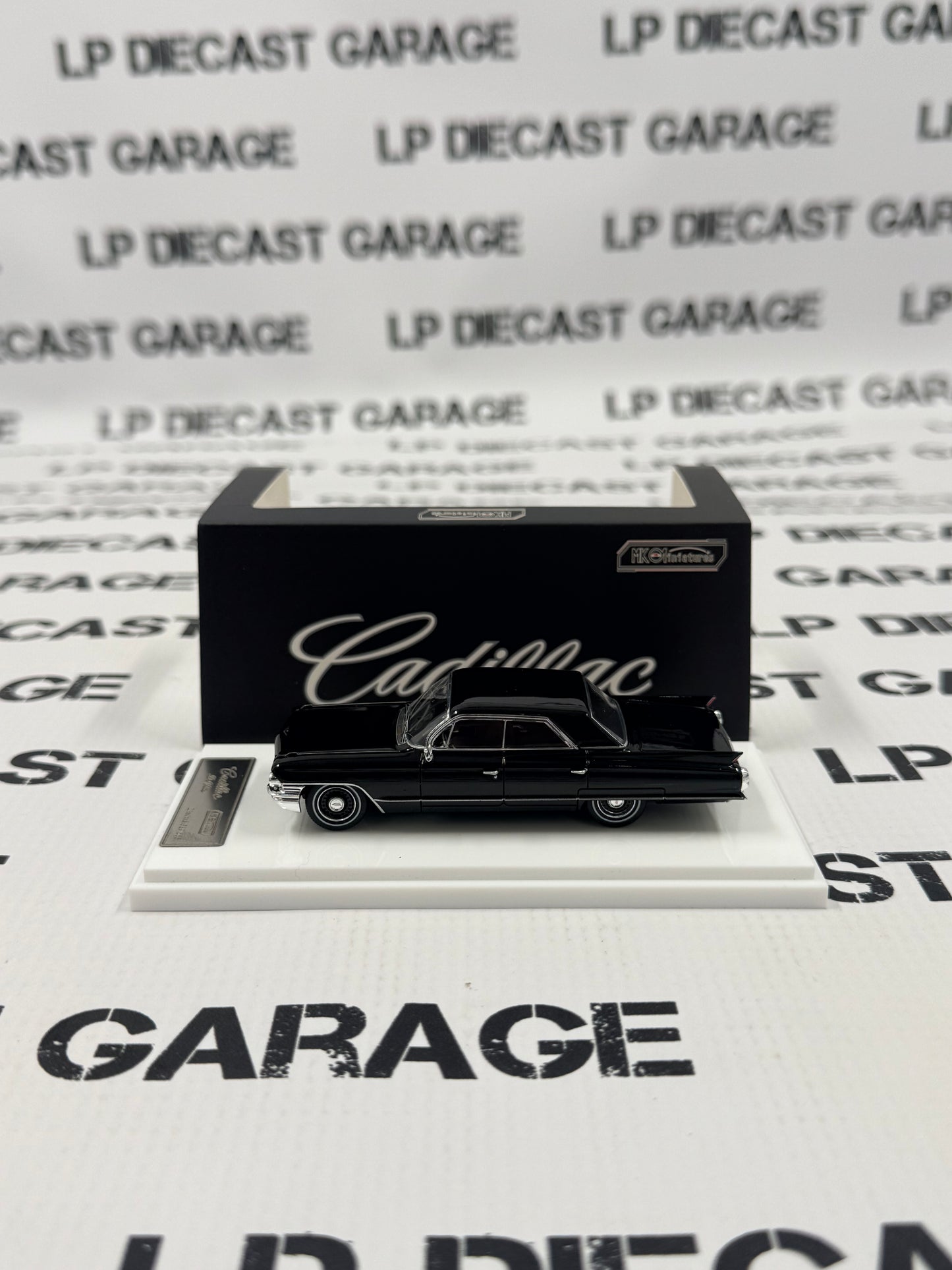 MK Miniatures 1962 Caddy DeVille Sedan Black 1:64 Diecast