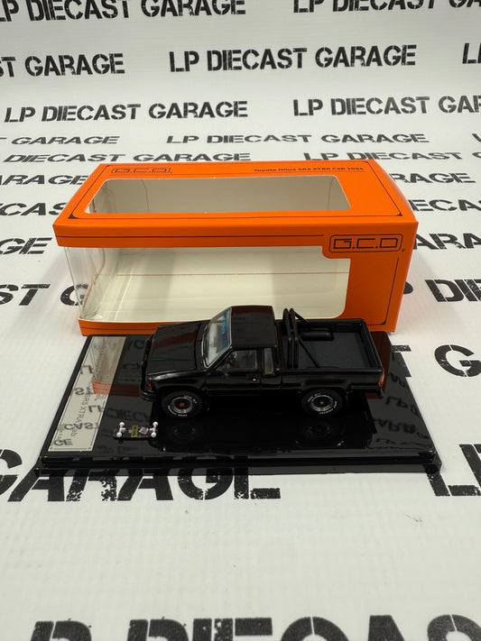 GCD 1985 Toyota Hilux SR5 Xtra Cab Black Pickup Truck 1:64 Diecast BTTF