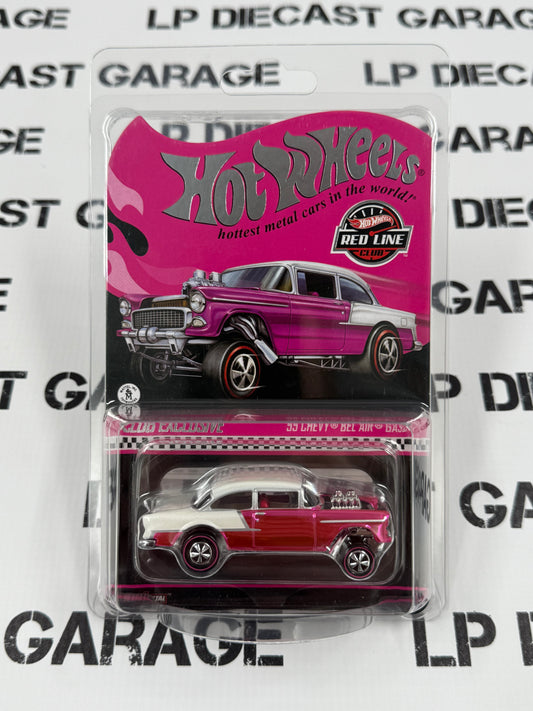 HOT WHEELS 55' Chevy Bel Air Gasser Pink Party Car RLC Club 1:64 Diecast
