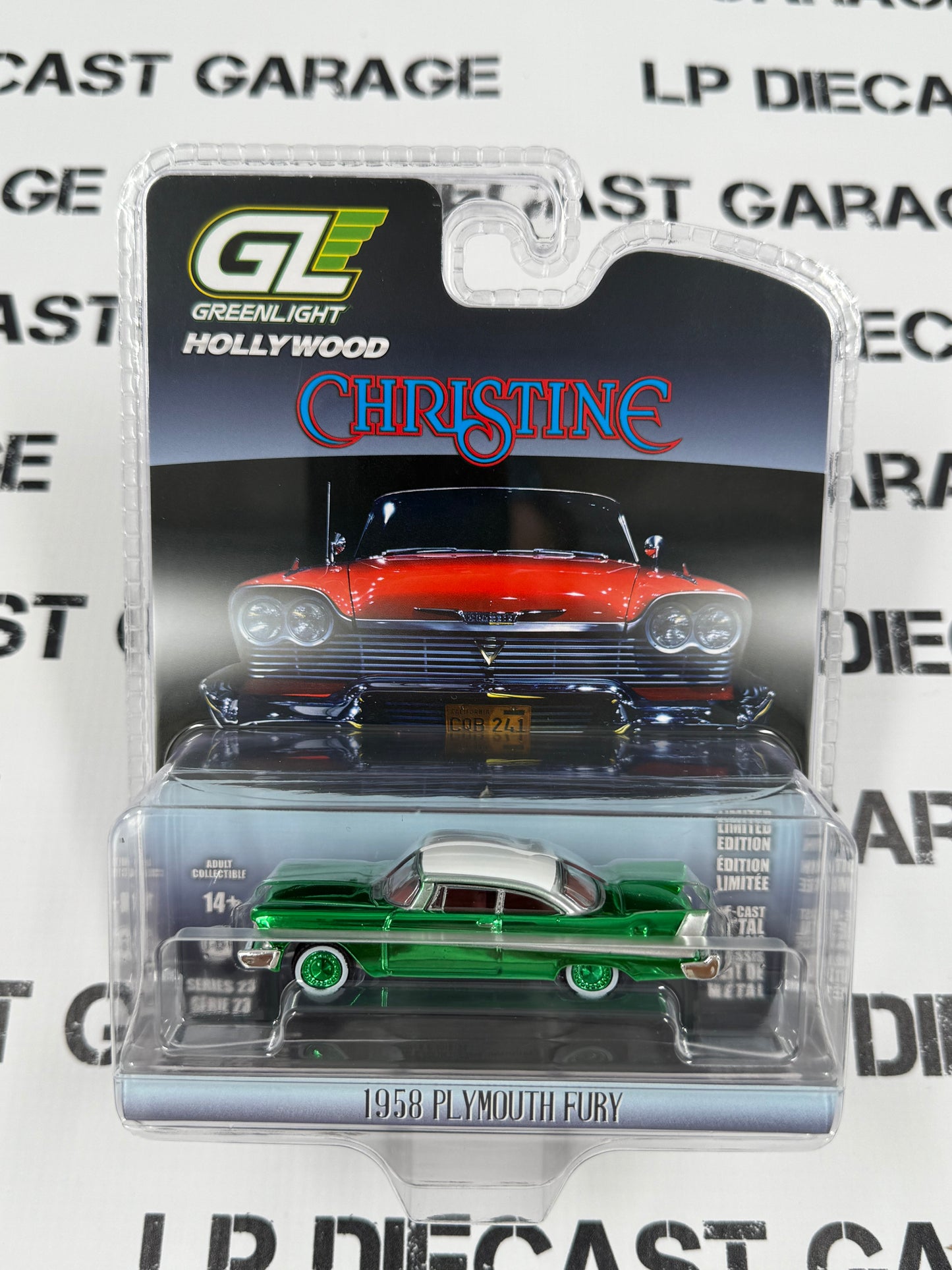 CHASE GREENLIGHT 1958 Plymouth Fury Christine 1:64 Diecast Hollywood
