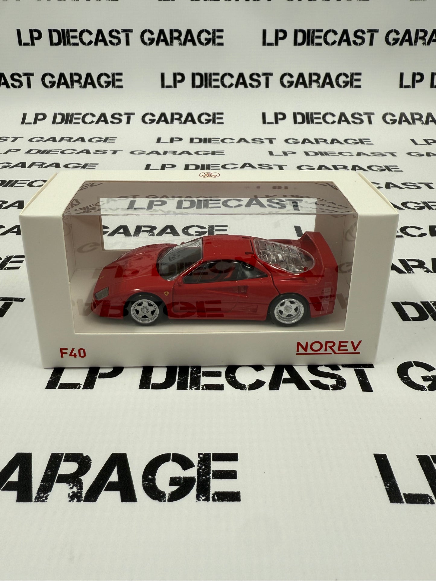 NOREV 1987 Ferrari F40 Red w/ Opening Rear Hood 1:43 Diecast