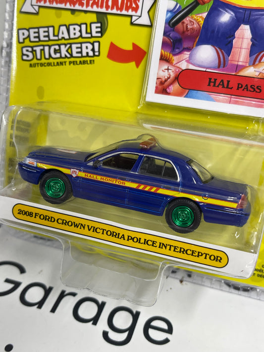 CHASE GREENLIGHT 2008 Ford Crown Victoria Police Hal Pass 1:64 Diecast Garbage Pail Kids