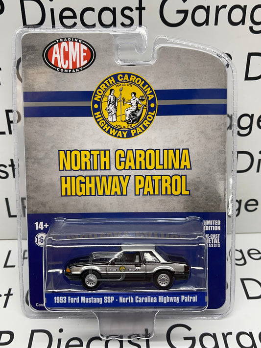 GREENLIGHT Acme Exclusive 1993 Ford Mustang SSP North Carolina Highway Patrol 1:64 Diecast