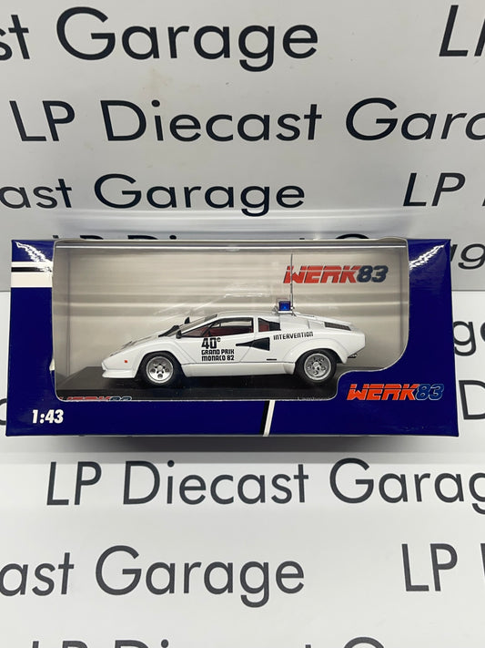 WERK 83 1982 Lamborghini Countach Pace Car Monaco GP White 1:43 Scale Diecast