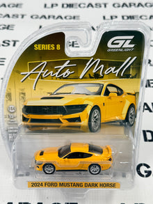 GREENLIGHT 2024 Ford Mustang Dark Horse Yellow 1:64 Diecast Auto Mall