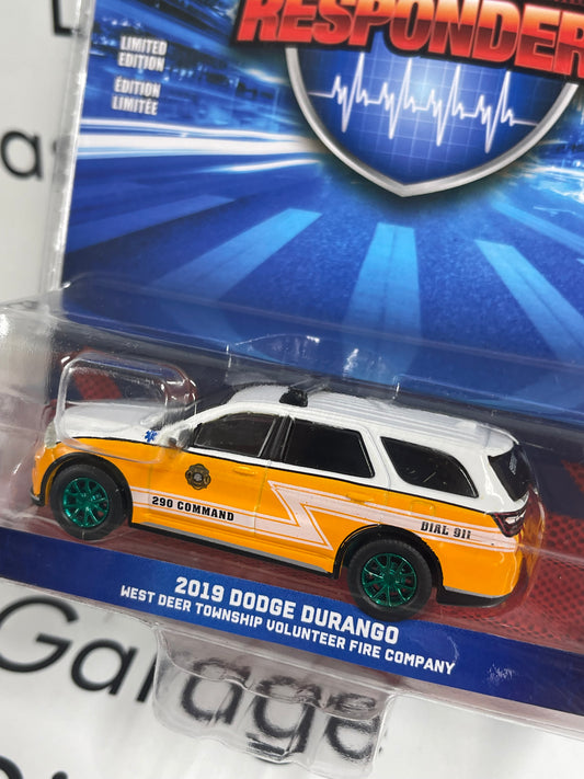 CHASE GREENLIGHT 2019 Dodge Durango West Deer PA Fire Company 1:64 Diecast First Responders