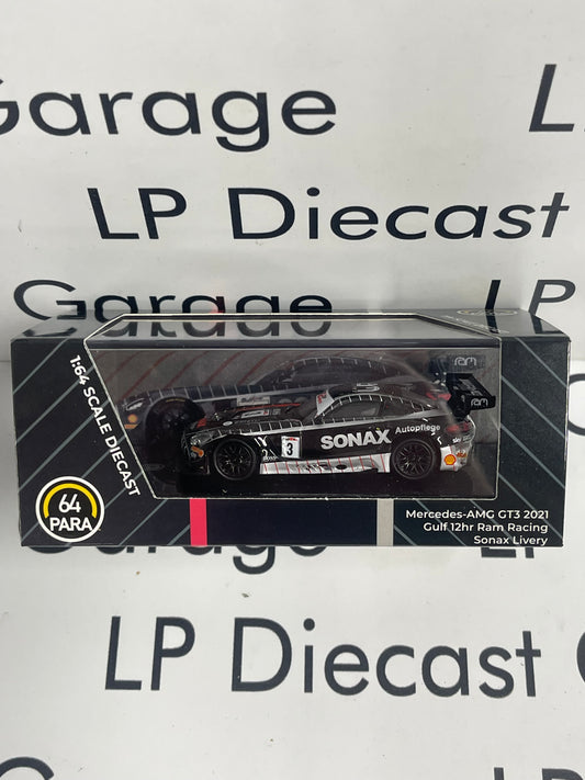 PARAGON MODELS 2021 Mercedes AMG GT3 Gulf 12hr Sonax 1:64 Diecast