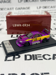 STREET WEAPON Nissan Skyline LBWK-ER34 Metallic Purple 1:64 Diecast Ghost Player